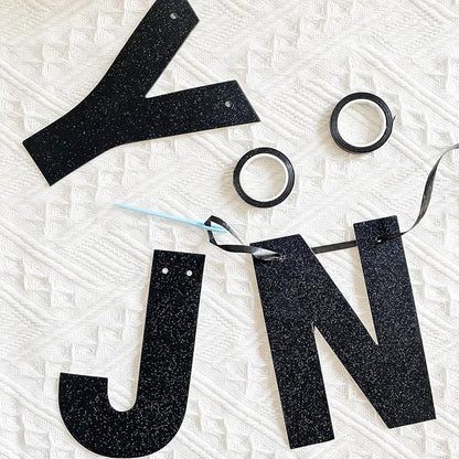 116 Pcs DIY Glitter Customizable Banner Kit Custom Banner Including 111 Letters - Image 3