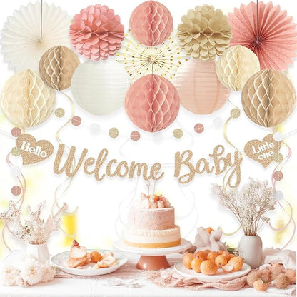 Boho Blush Pink Baby Shower Decorations - Image 8