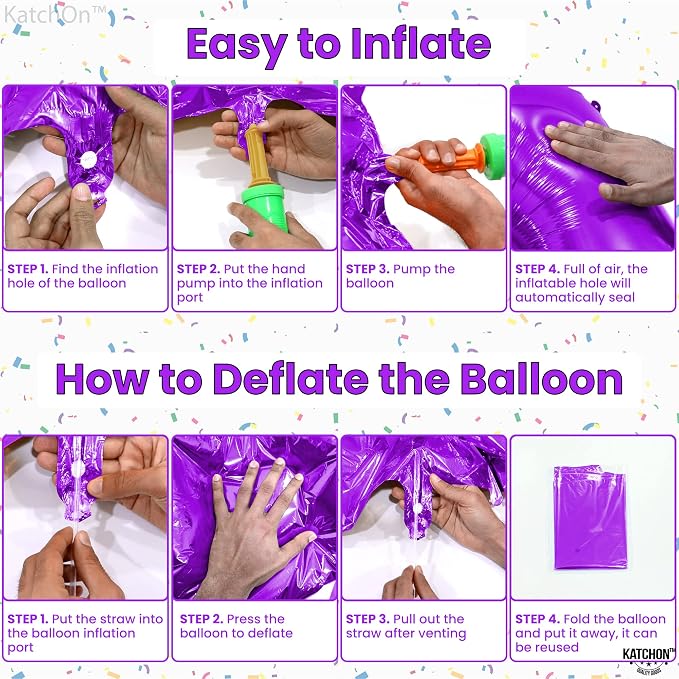 KatchOn Giant Purple 6 Balloon - Image 3