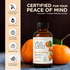Brazilian Orange Essential Oil – Pure and Natural Orange Citrus Aroma for Diffusers, Aromatherapy, Hair and Scalp Care, Skin Care, Massage Oils, Soap and Candle Making – with Dropper, 4 Oz