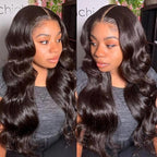Real HD Lace Wig 13x6 Full Lace Frontal Wig 220% Density Body Wave HD Transparent Lace Front Wigs Virgin Human Hair Wigs Pre Plucked with Baby Hair 24 inch