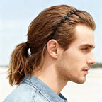 2 Pcs Metal Hair Band, Fashion Wavy Spring Metal Headband for Men & Women, Elastic Non Slip Metals Hairband for Daily Use Outdoor Sports Hair Hoop Hairs Accessories