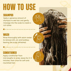 Apple Cider Vinegar Shampoo and Conditioner Set | 16 fl oz Each | with Batana Oil, Biotin & Tea Tree | Clarifying, Detoxifying & Moisturizing Formula | Promotes Hair Growth & Shine