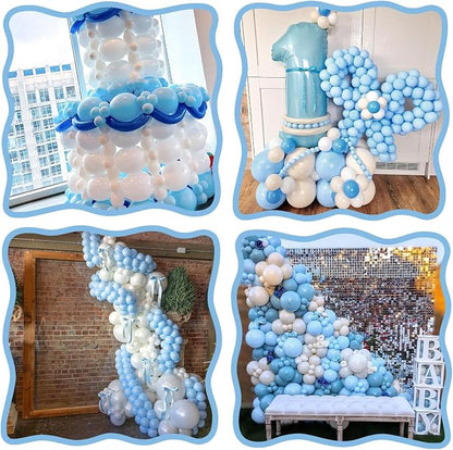 Blue White Link Balloons - Image 5