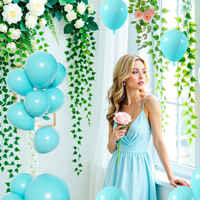 Amandir 153Pcs Teal Balloons Arch Garland Kit Different Size 18 12 10 5Inch | - Image 6