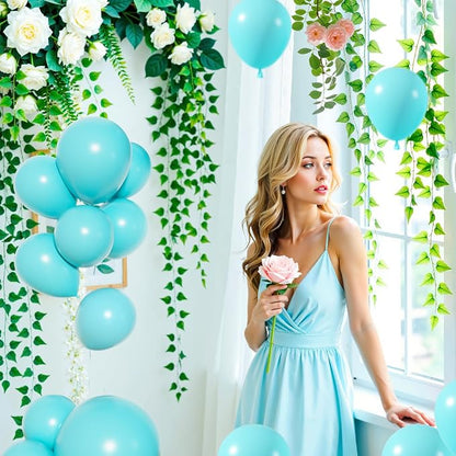 Amandir 153Pcs Teal Balloons Arch Garland Kit Different Size 18 12 10 5Inch | - Image 6