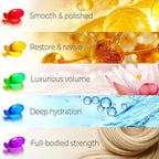 Thickening Hair Oil Capsules – Leave-In Serum for Normal to Thin-Looking Hair w/ Biotin, Niacinamide & Ceramides | Mineral Oil, Sulfate and Paraben Free, Vegan | Fuller-Looking, Denser Hair | 15Ct