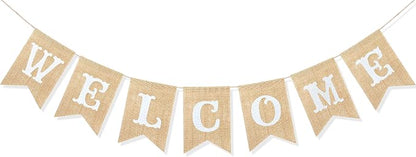 Uniwish Welcome Banner Sign Garland Classroom Welcome Decorations | Burlap by Uniwish
