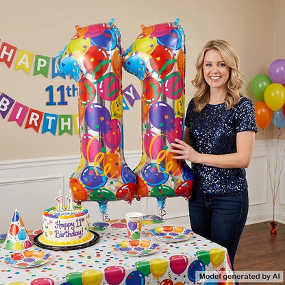 40 Inch Number 11 Balloon Set Large Foil Balloons - Image 5