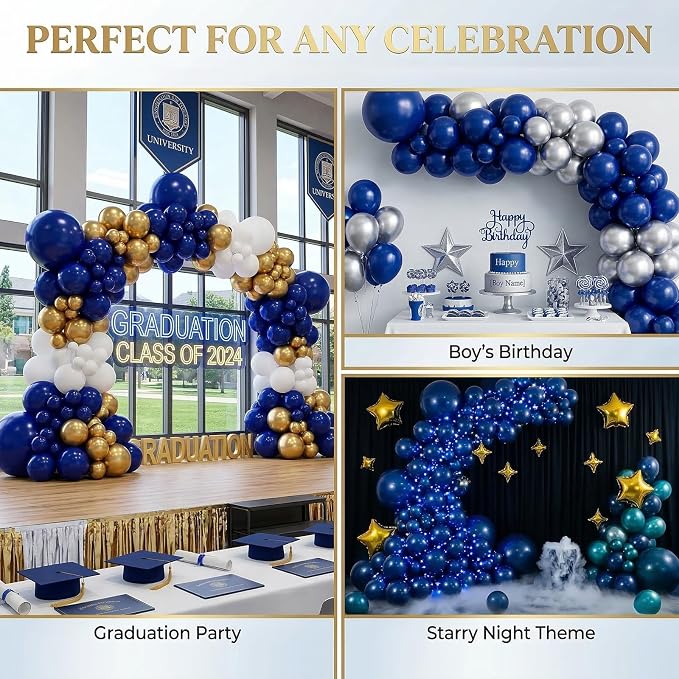114pcs Royal Blue Balloons Different Sizes, 18 12 10 5 inch Balloons | Balloons - Image 4