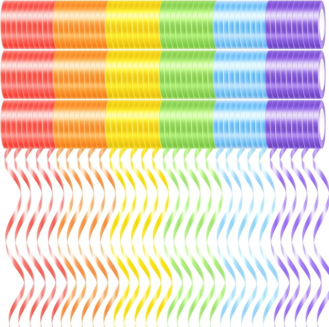 Inspire 180 Rolls 6 Colors Rainbow Curling Ribbon by Isaspire