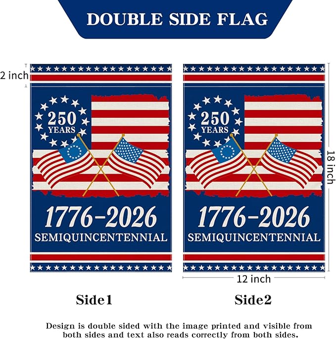 250th Anniversary America Garden Flag, 250 Anniversary USA Flag 1776-2026 - Image 7