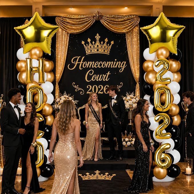 2 Sets Homecoming 2026 Balloon Column Stand Party Decorations Kits - Image 4