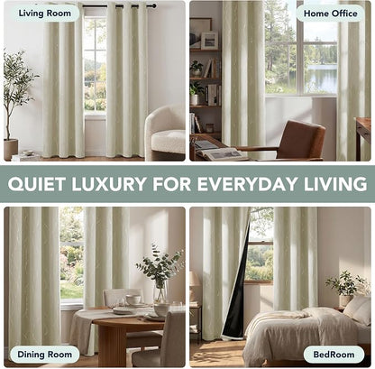 Deconovo 100% Blackout Living Room Curtains 84 Inches Long, Thermal Insulated - Image 7