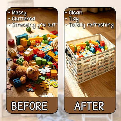 Car Boys Room Nursery Storage Basket - Image 6