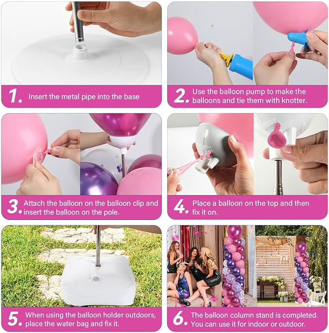 2 Sets Adjustable Balloon Column Stand Kit - Image 5