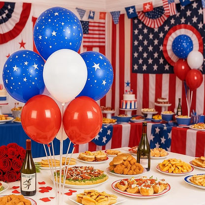 6pcs American Flag Balloon Stands Kit Table Centerpiece Table Decorations - Image 4