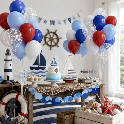 Red White and Blue Baseball Balloons - Image 4