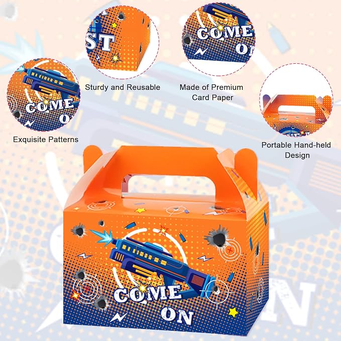 12 Pcs Dart War Party Favor Boxes Dart Battle Goodies Candy Treat Boxes Game - Image 4