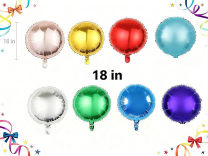 Round Foil Mylar Balloons, Shower Anniversary Engagement Party Decorations - Image 2
