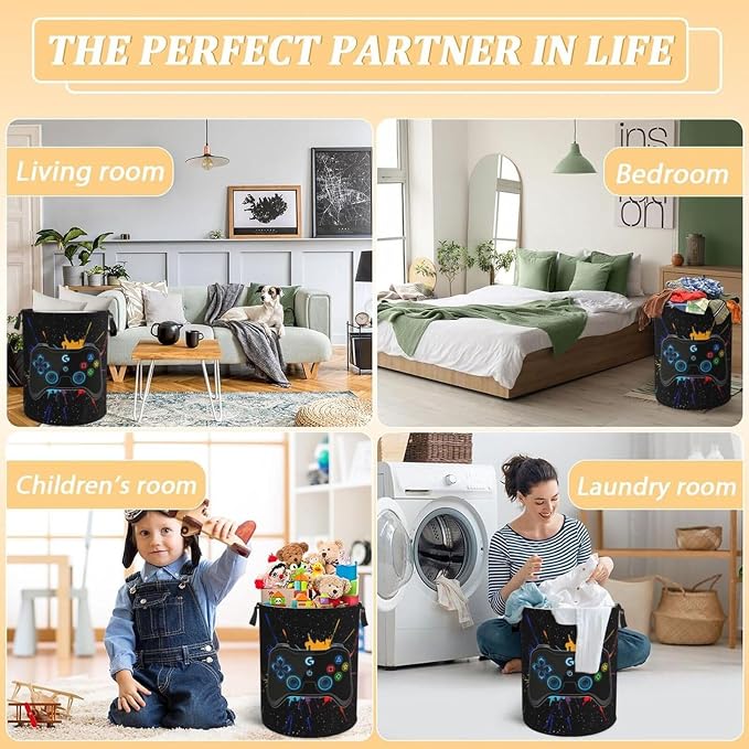 Game Joystick Laundry Hamper Bag - Image 7