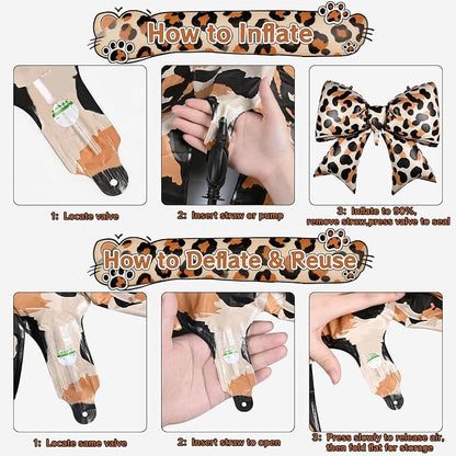 4pcs Jumbo Oversized Ribbon Balloons Coquette Bow Balloons Bow Party Coquette - Image 7