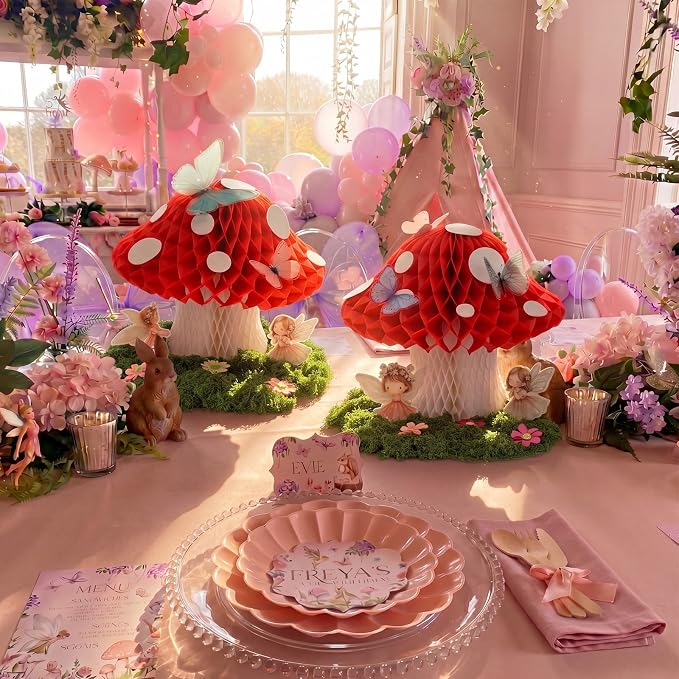 Civaner 6 Sets Enchanted Forest Decoration Fairy Party Decoration Woodland Tea - Image 6