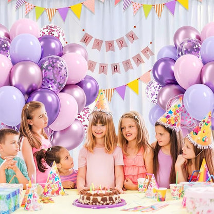 60pcs Pink and Purple Balloons 12inch - Image 7