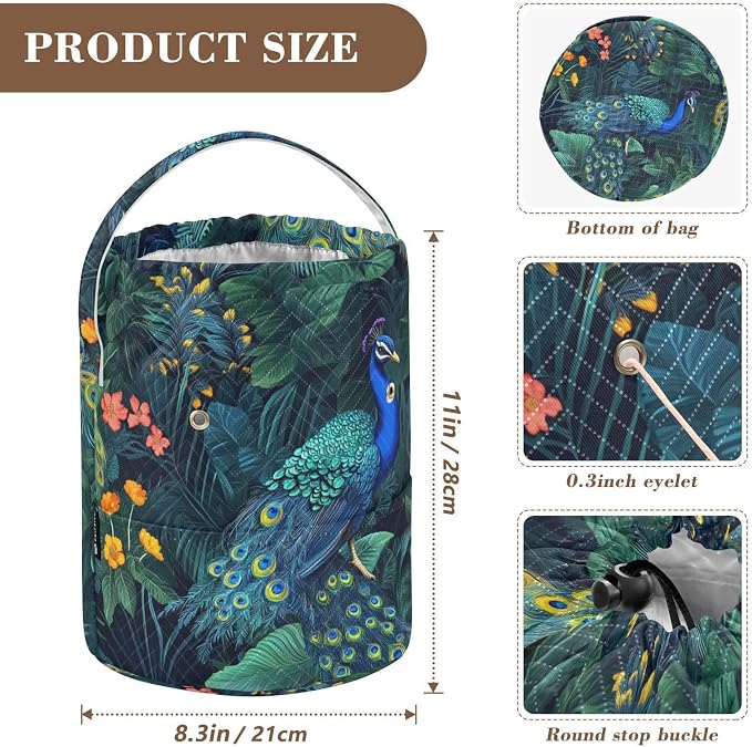 Yarn Bag Small Crochet Bag Drawstring Yarn Storage Organizer Knitting Project - Image 3