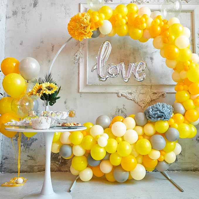 50pcs Yellow Balloons, 12inch Yellow Latex Party Balloons | Helium Quality - Image 5