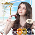 RC ROCHE 6 Pcs Flat Claw Hair Clips for Women Thick Hair French Round Duckbill Square Secure Strong Hold Grip Clamps Barrettes Curved No Slip No Crease Plastic Styling Cute, Medium Classic