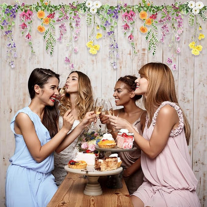 Cheerland Flower Banner Wildflower Garland Floral Party Decorations Waterproof - Image 5
