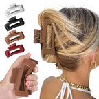 4Pcs Cloud Claw Clips for Women, 4.2 Inch Non-Slip Strong Hold Hair Claws, Unbreakable & Durable TPEE-Silicone Blend, Large Bendable Cozy Hair Clip for Thin/Thick/Curly Hair, All-Day Comfort