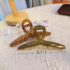 5 Inch Extra Large Claw Clips, 13 cm No Slip Jelly Jumbo No Slip XL Hair Clips for Thick Long Curly Hair, Big Hair Claw Clips, 5 Pack