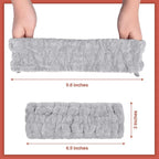 Chuangdi 3 Pieces Spa Headband for Women Facial Makeup Headband Soft Terry Cloth Hairband for Washing Face Mask Spa Shower Gifts(Gray)