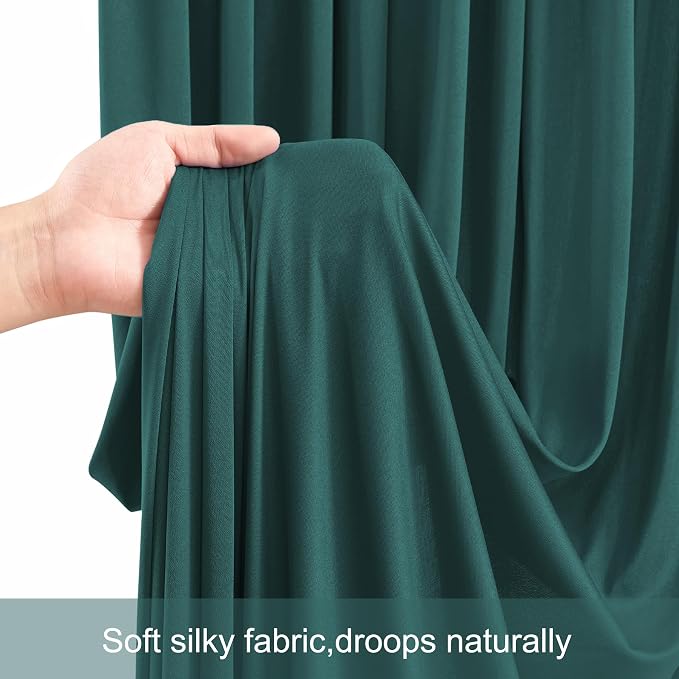 10 Panels Hunter Green Backdrop Curtains - Image 6