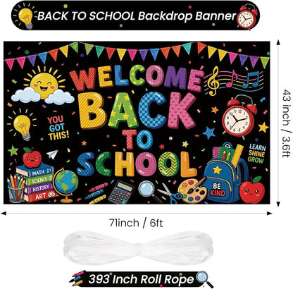 Welcome Back to School Backdrop - Image 3