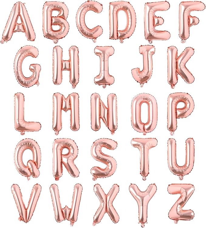 Letter Balloons 16 Inch Mylar Foil Alphabet Letter A-Z Balloons Set by LIOZEOKUN