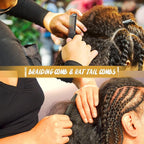 SalonSilk Professional Combs Set for Natural Black Curly Hair for Ladies