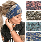 DRESHOW 4 Pack Turban Headbands for Women Wide Vintage Head Wraps Knotted Cute Hair Band Accessories
