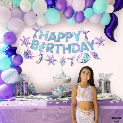 KatchOn Blue Happy Birthday Banner Backdrop 10 Feet, Birthday Decorations | - Image 4