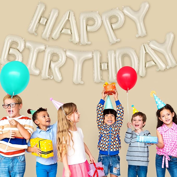 Happy Birthday Balloons Banner, Foil Balloon Personalized Name Letters Balloons - Image 2