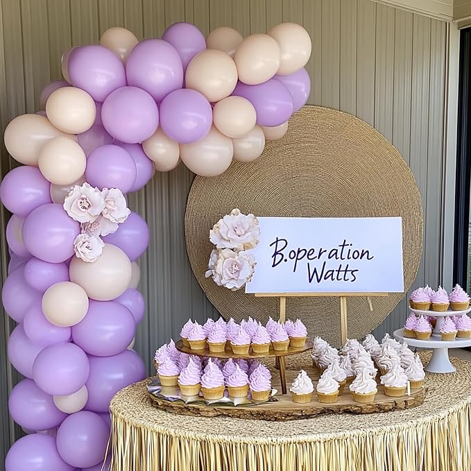 RUBFAC Lavender Purple Balloons Different Sizes 105pcs 5/10/12/18 Inches - Image 6