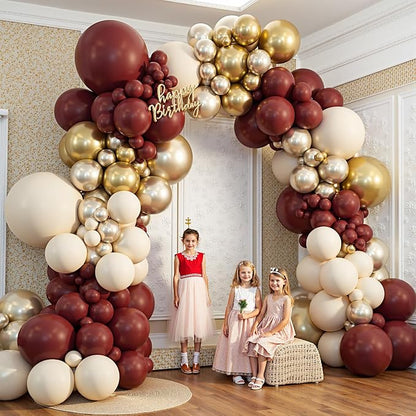 Burgundy Balloon Garland Arch Kit - Image 6
