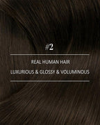 YoungSee 150G Clip in Hair Extensions Brown Clip in Hair Extensions Real Human Hair Darkest Brown Human Hair Clip ins for Black Women 24Inch 7 Pieces