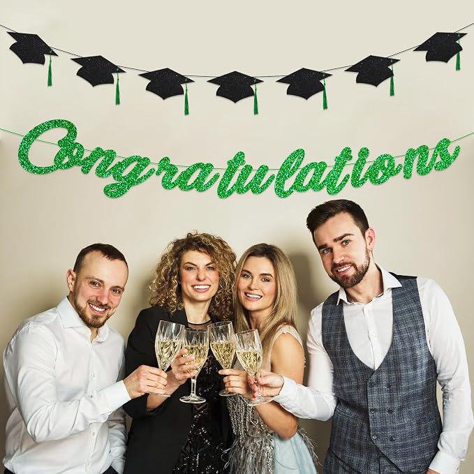 Congratulations Banner Pre-Strung Grad Cap Banner Graduation Decorations 2026 2 - Image 6