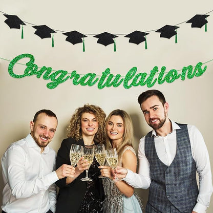 Congratulations Banner Pre-Strung Grad Cap Banner Graduation Decorations 2026 2 - Image 6