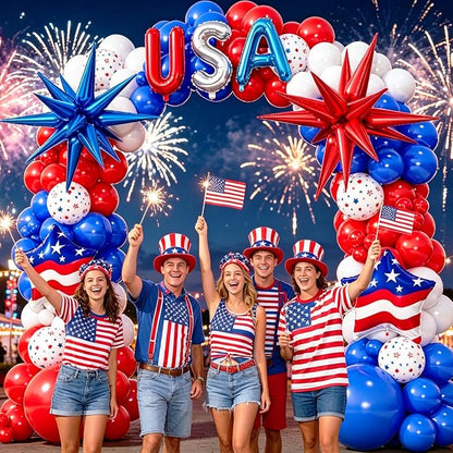 4th of July Balloon Garland Arch Kit, Patriotic Decorations - Image 3
