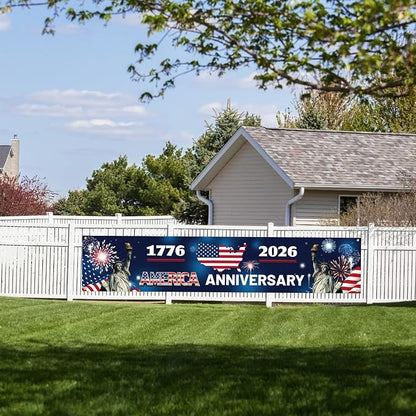 American 250th Anniversary Banner, 300x60cm/10x2ft American Patriotic Flag USA - Image 6