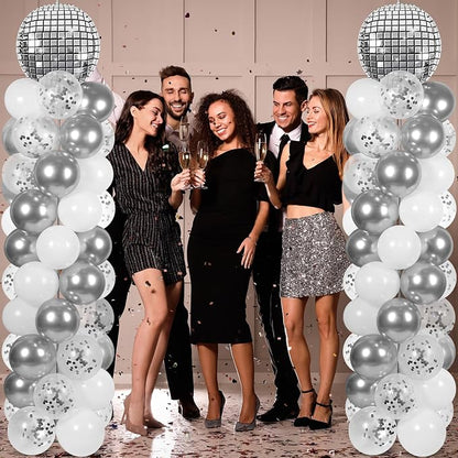 2 Sets Disco Ball Party Balloon Column Stand Kit - Image 5